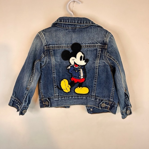 GAP Other - Disney Baby Gap Mickey Mouse Embroidered Jean Jacket Toddlers 18-24M